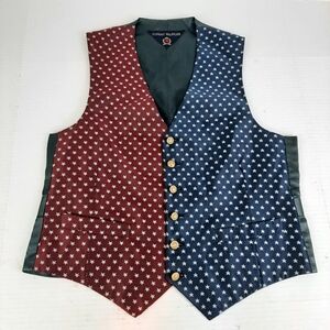 🛍Tommy Hilfiger Men's Size 42 Patriotic Vest Stars Gold Tone Buttons C1